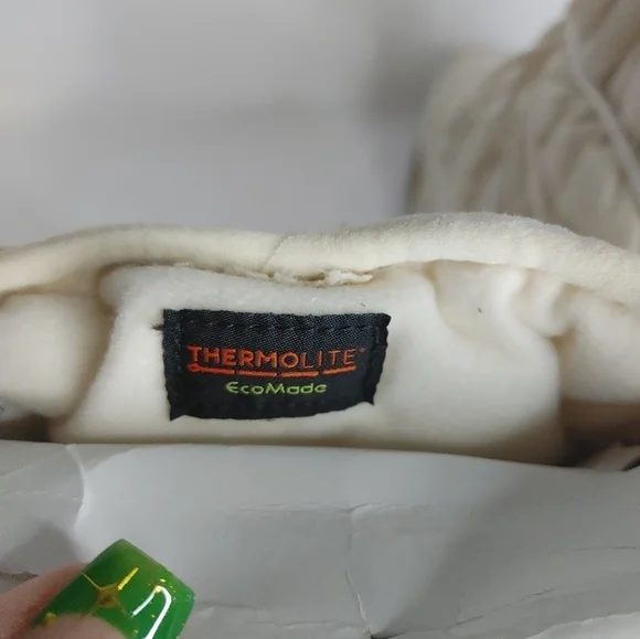 Women’s A New Day Winter Snow Boots Cream White Warm Lined Size 11 New With Tags - Picture 6 of 9